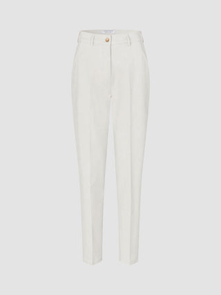 Women Essential Pants Tapered Off White