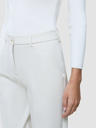 Women Essential Pants Tapered Off White