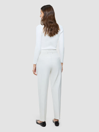 Women Essential Pants Tapered Off White