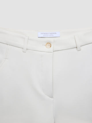 Women Essential Pants Tapered Off White