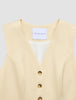 Women Essential Long Vest Misty Yellow