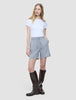 Women Linen Shorts Relaxed Stone Grey
