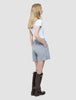Women Linen Shorts Relaxed Stone Grey