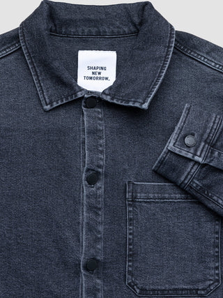 Matteo Denim Overshirt Washed Black