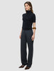 Women Quinn Short Sleeved Turtleneck Black
