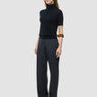 Women Quinn Short Sleeved Turtleneck Black
