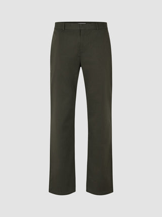 Refine Baumwollhose in lockerer Passform, Farbe: Dunkeloliv.