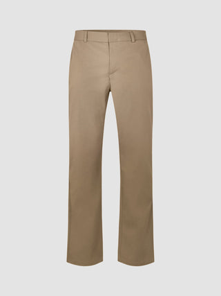 Eine Refine-Baumwollhose in Relaxed Fit, Farbe: Sand.