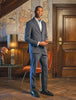 Tech Wool Suit Pants Slim Navy