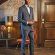 Tech Wool Suit Pants Slim Navy