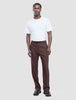 Refined Linen Pants Dark Brown