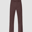 Refined Linen Pants Dark Brown