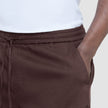 Refined Linen Pants Dark Brown