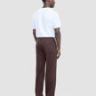 Refined Linen Pants Dark Brown