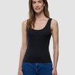 Rib Tank Top Black