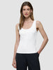 Rib Tank Top White