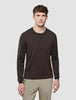 Seamless Core Knit Crewneck Dark Brown