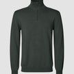 Seamless Core Knit Half Zip Green Night