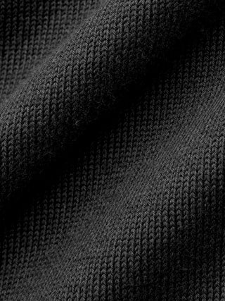 Seamless Core Knit Long Sleeve Polo Black