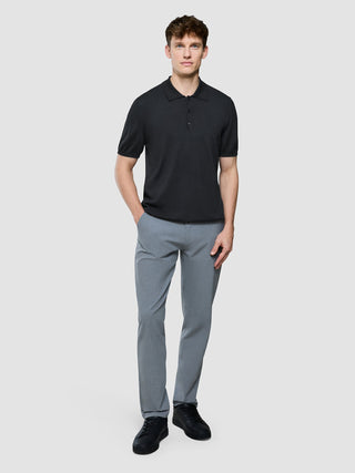 Seamless Core Knit Short Sleeve Polo Black