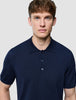 Seamless Core Knit Short Sleeve Polo Dark Navy