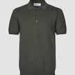 Seamless Core Knit Short Sleeve Polo Green Night