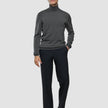 Seamless Premium Merino Knit Turtleneck Charcoal Grey