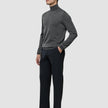 Seamless Premium Merino Knit Turtleneck Charcoal Grey