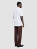 Seersucker Short Sleeve Shirt Cream Stripes