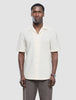 Seersucker Short Sleeve Shirt Off White
