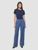 Women Serene Pants Wide Ombre Blue Herringbone