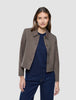 Women Serene Short Jacket Brown Stone Herringbone