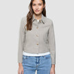 Women Serene Short Jacket Burnt Sugar Herringbone