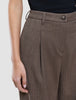 Women Serene Pants Wide Brown Stone Herringbone