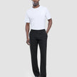 Tech Linen Elastic Pants Black