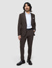 Tech Wool Blazer Dark Cocoa Brown Slim