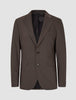 Tech Wool Blazer Dark Cocoa Brown Slim
