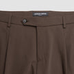 Tech Wool Suit Pants Slim Cocoa Brown