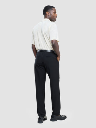 Textured Knitted Short Sleeve Polo Shirt Buttercream