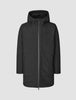 Utility-Jacke – Schwarze Kapuzenjacke mit Reißverschluss und zwei großen Vordertaschen.