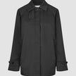 Women Waterproof Trench Coat Short Black