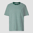Striped Supima T-shirt Box Fit Forest Green