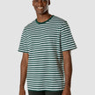 Striped Supima T-shirt Box Fit Forest Green
