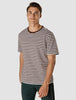 Striped Supima T-shirt Box Fit Espresso