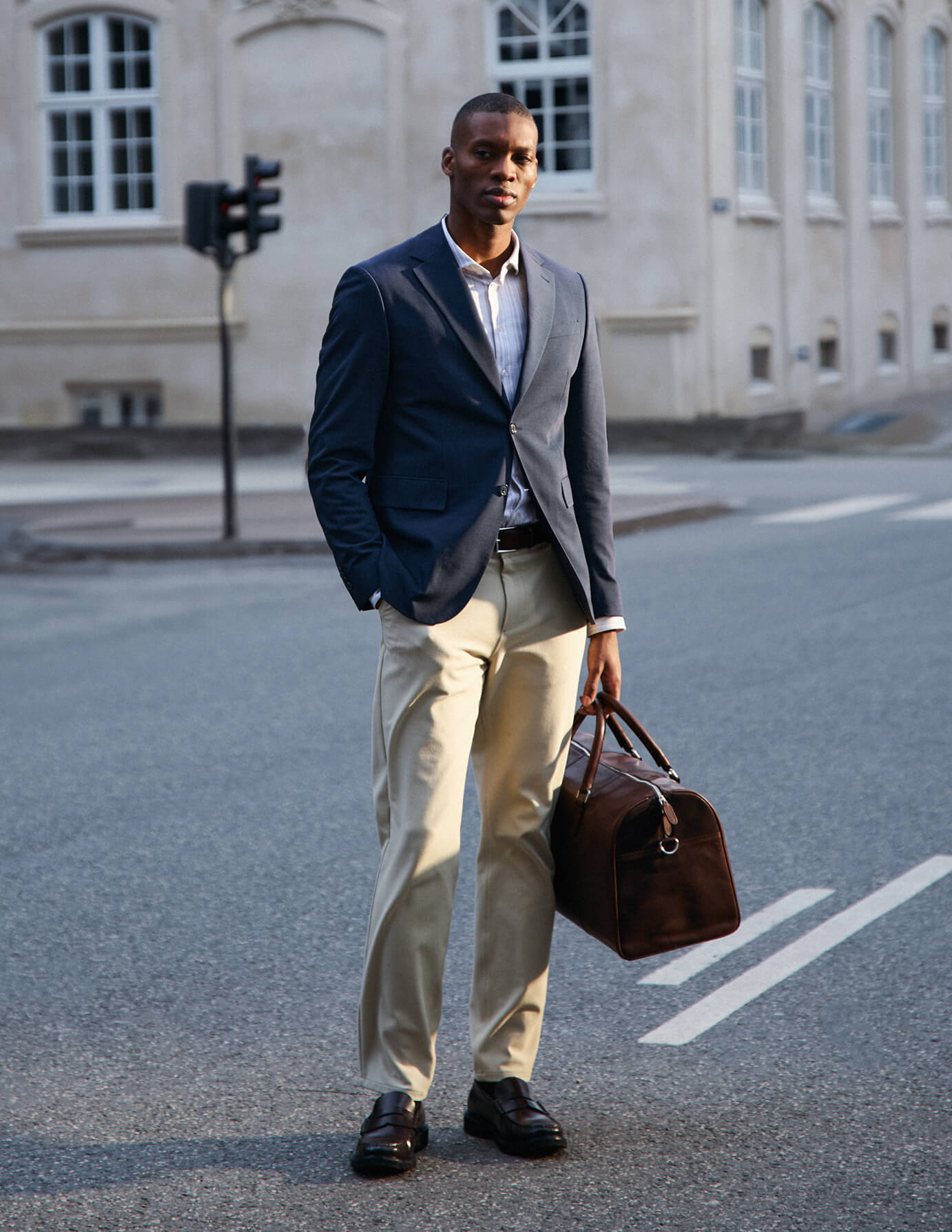 Tech Wool Blazer Navy Regular