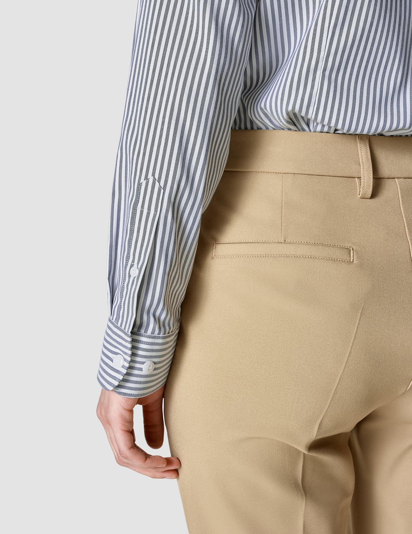 Business Shirt Slim Navy Stripes