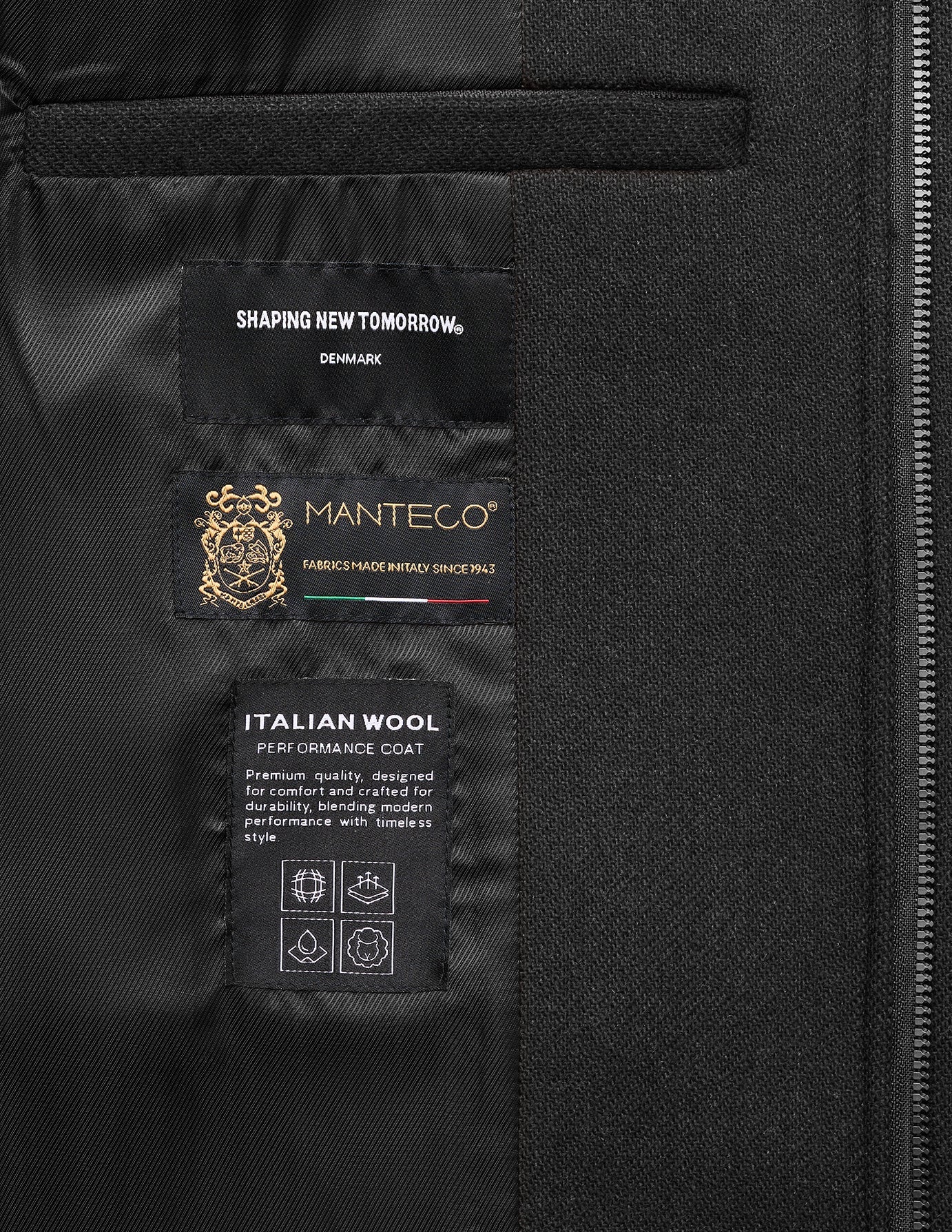 Casentino Wool Coat Black