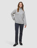 Women's Chunky Soft Wool Knit Turtleneck Medium Grey Melange