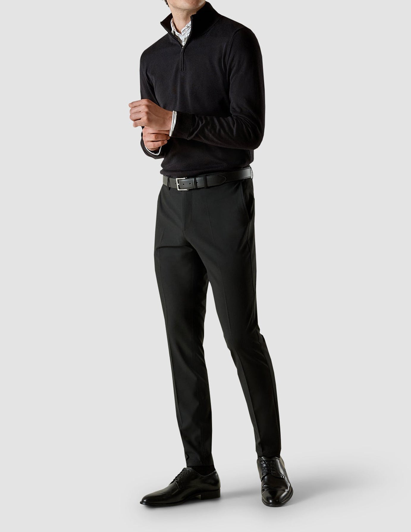 Classic Shirt Black Stripes Slim