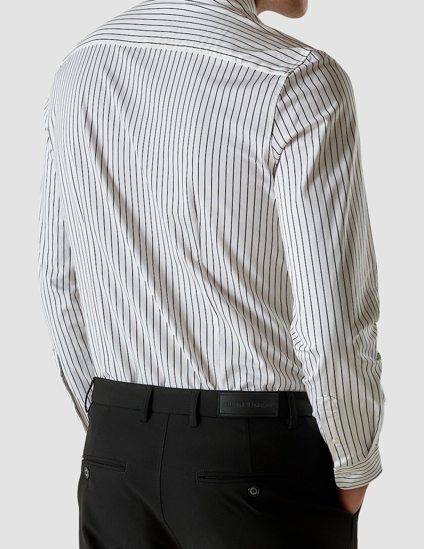 Classic Shirt Black Stripes Slim